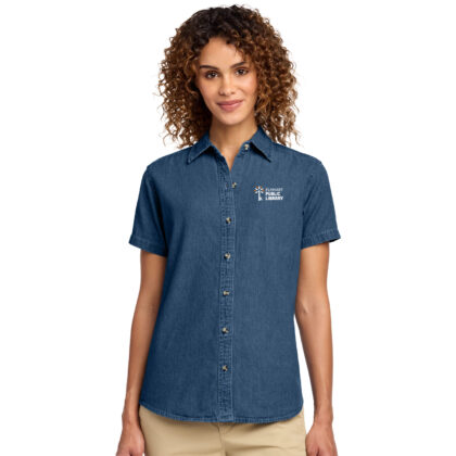 30 - Port & Co™ Women's Short Sleeve Value Denim Shirt